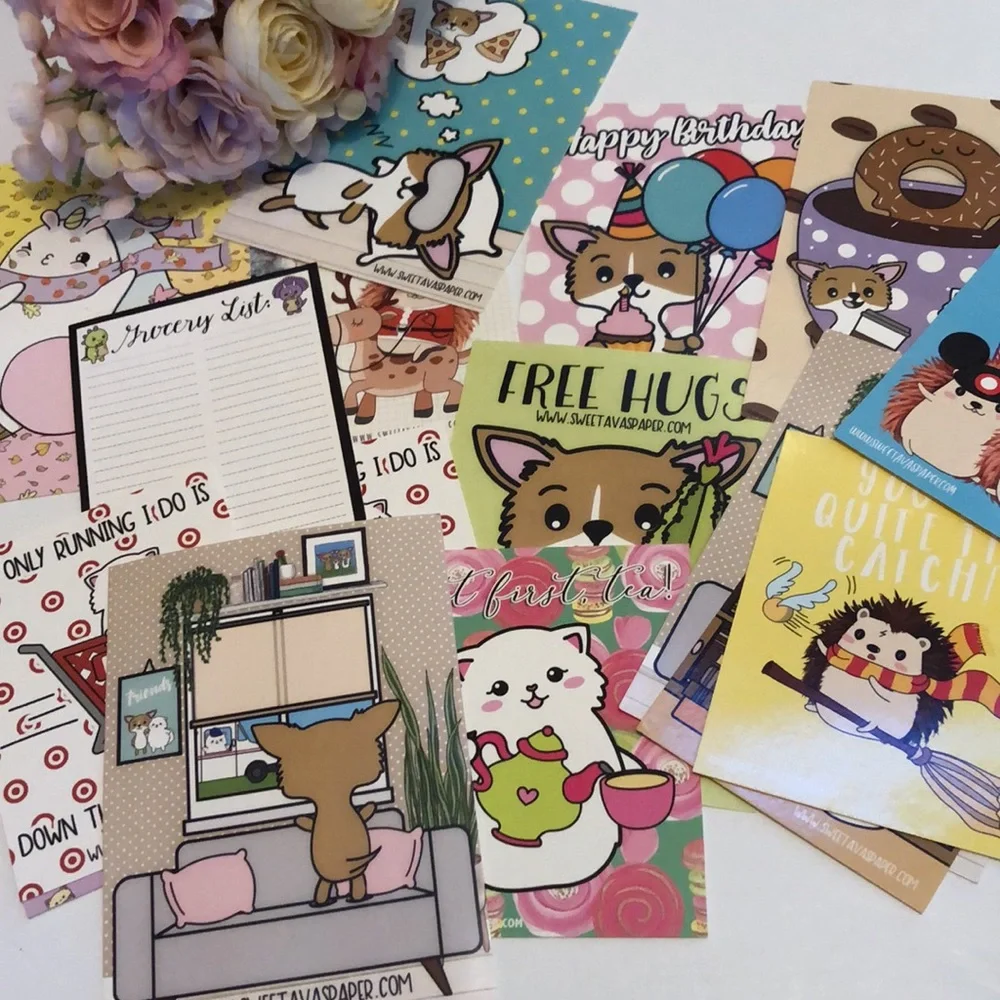 Sweet Ava’s Paper Planner Cards Planner Cards Cute Sweet Ava’s planner cards